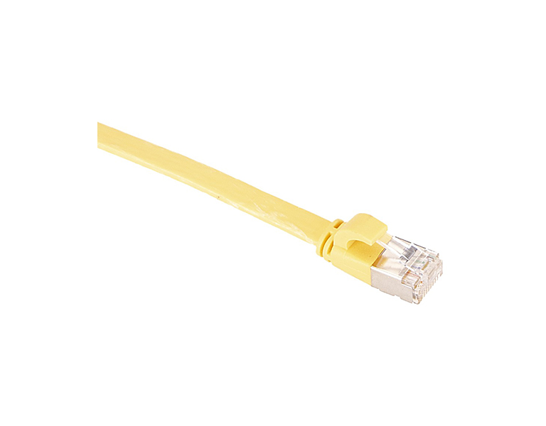 Masterlan PCU6A-F-1YW-MSC patch cable U/FTP, flat, Cat6A, 1m, yellow