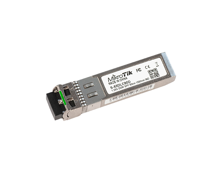 MikroTik S-55DLC80D SFP module SM, 80km, 1.25G, 1550nm, 2x LC connector