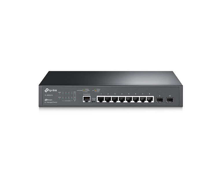 TP-LINK TL-SG3210 V3.2 8-Port Gigabit L2+ Managed Switch with 2 SFP Slots